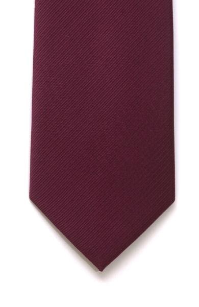 LA Smith Plain Wine Silk Tie - Accessories