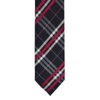 LA Smith Pink Skinny Tartan Tie - Accessories