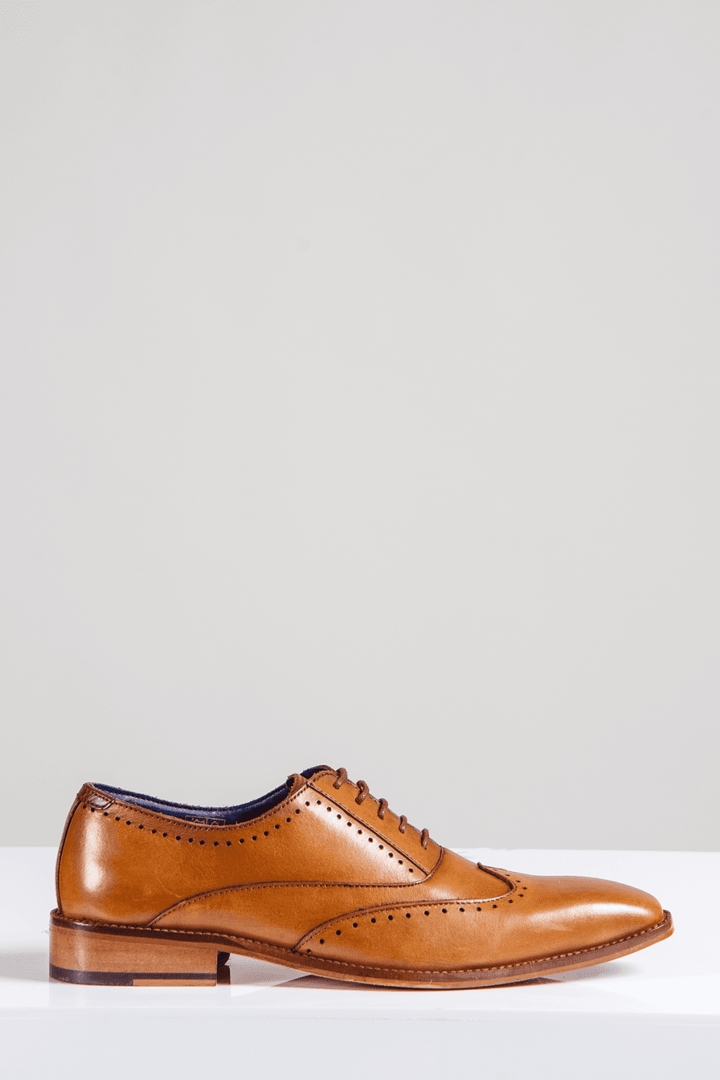 Marc Darcy | Marc Darcy Carson Tan Wingtip Oxford Brogue Shoes - MENSWEARR