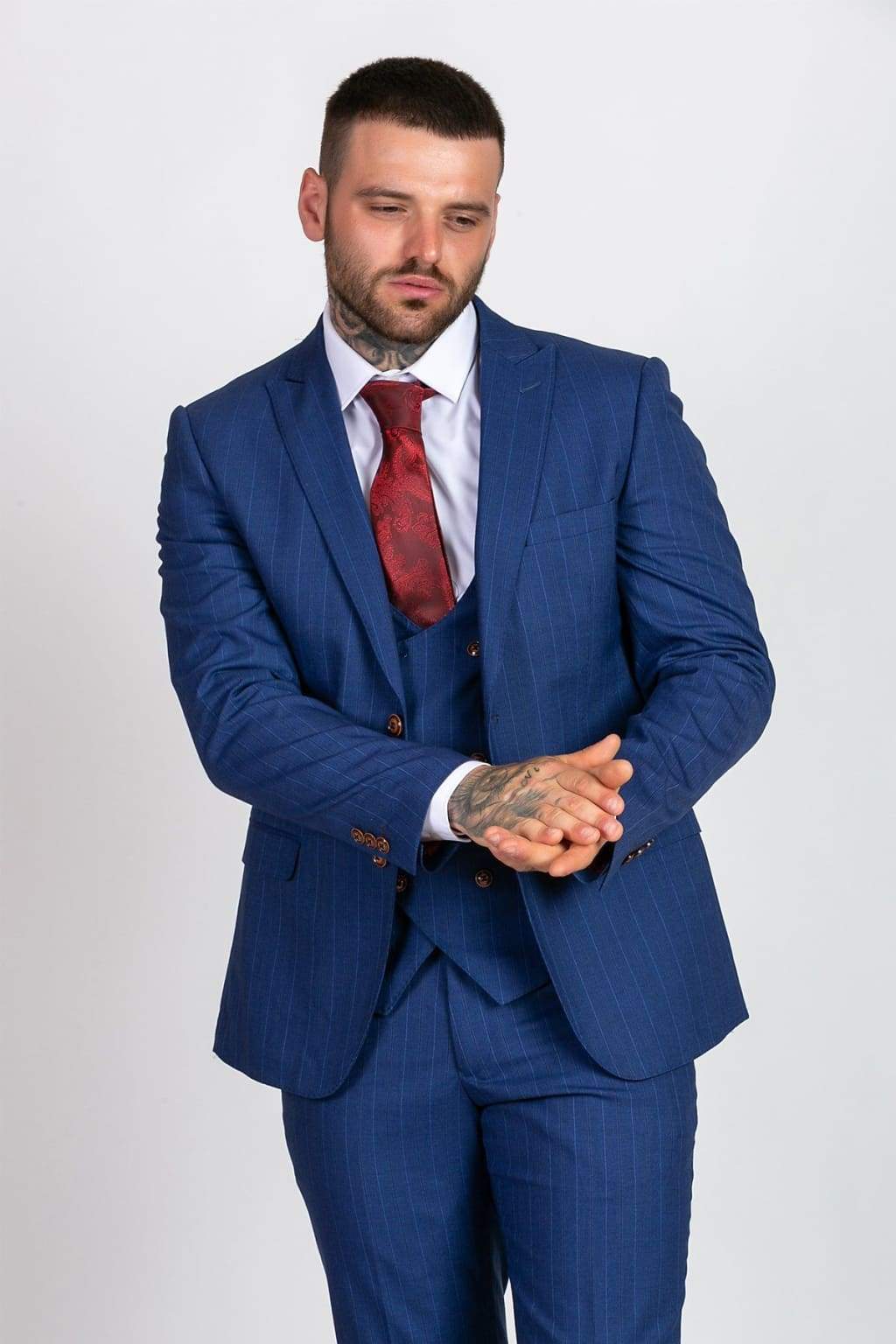 Blue on sale pinstripe jacket