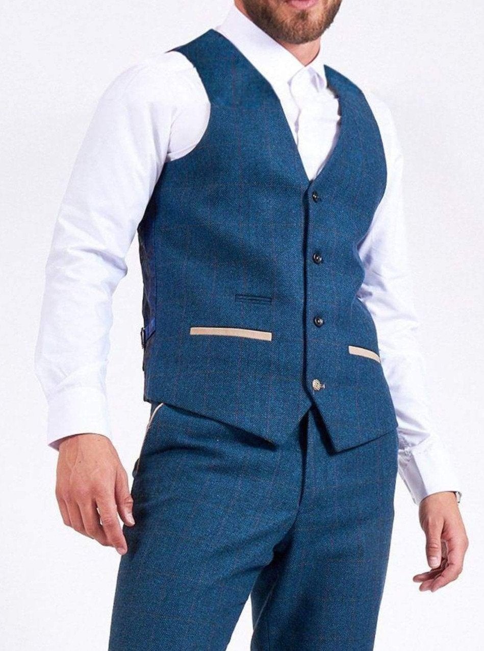 Buy MOSS London Ink Blue Skinny Fit Suit Waistcoat from Next India