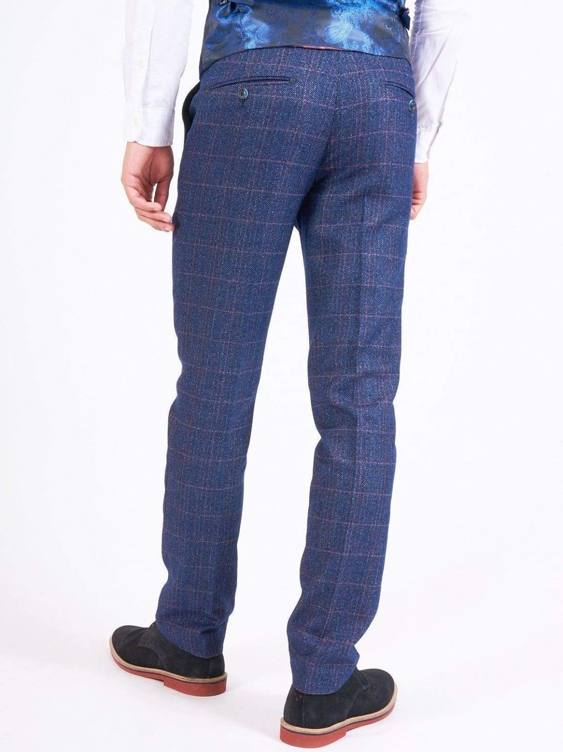 CHECK SUIT TROUSERS  Blue  ZARA India