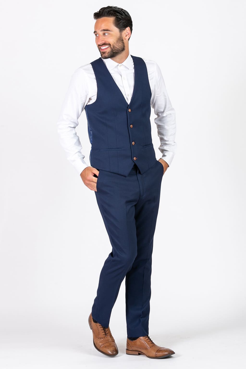 Buy Mens Blazer Waistcoat Trousers Slim Fit Blue Houndstooth Check Tweed  Set Sold Separately Online in India - Etsy