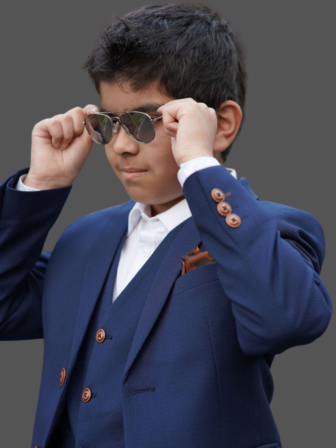 Marc Darcy Marc Darcy Max Boy s Royal Blue Three Piece Suit