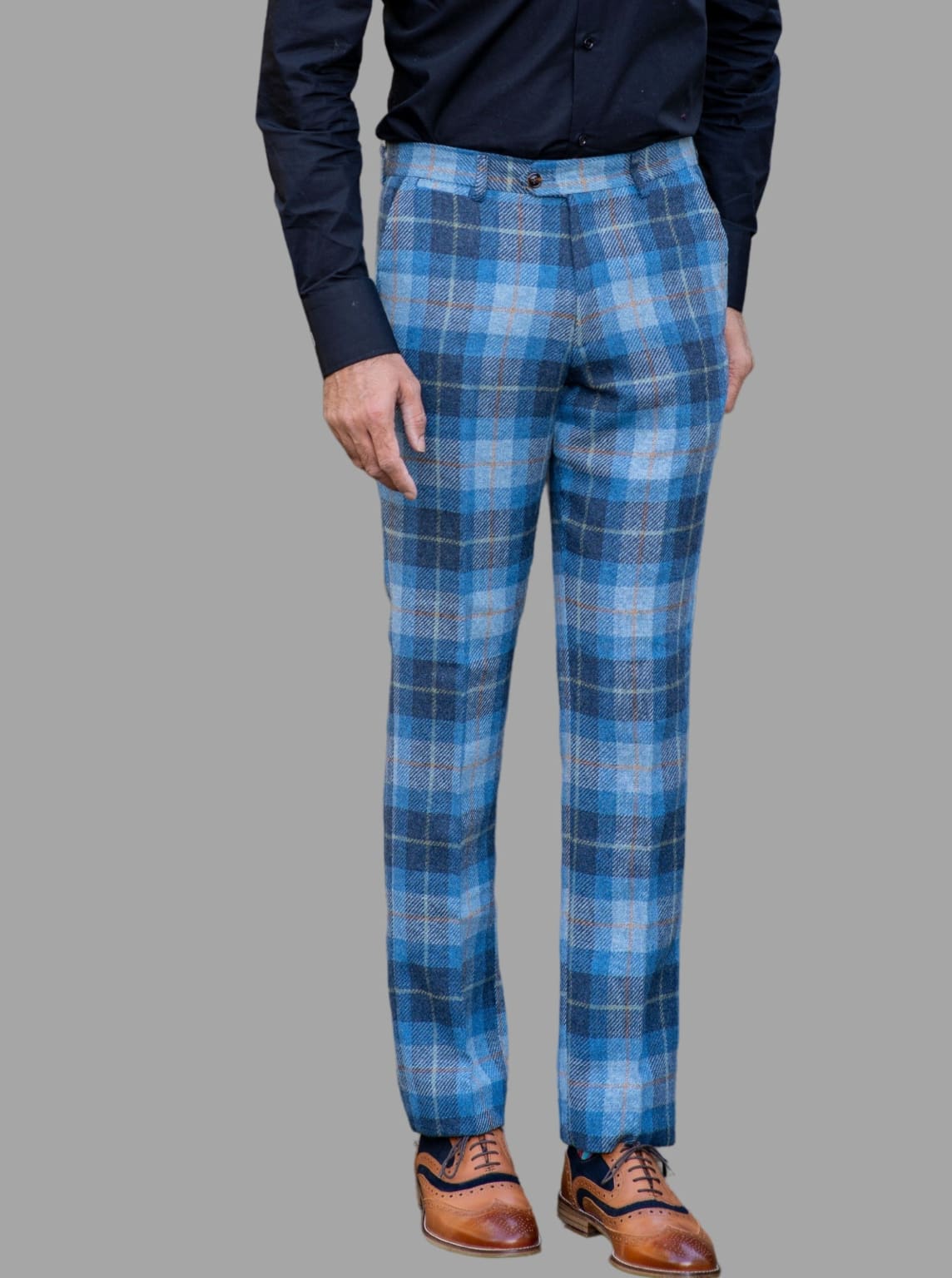 Indian Needle Men's Blue Formal Trousers – Jompers