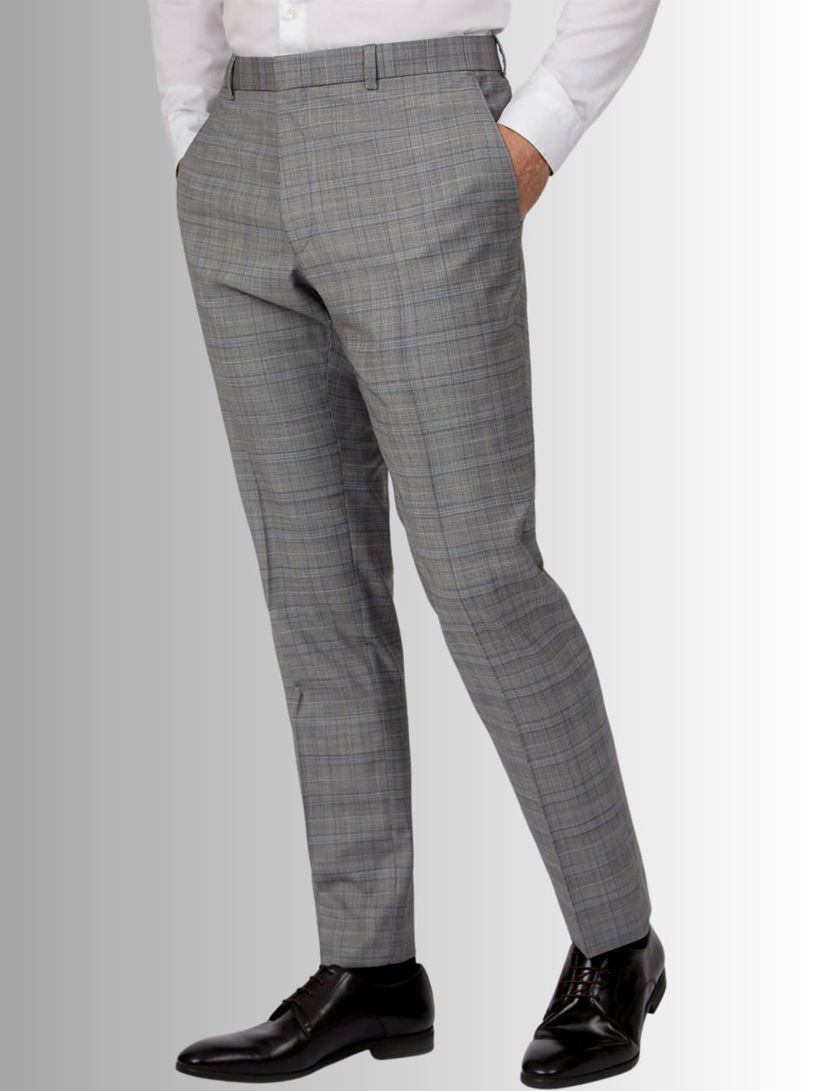 Cavani | Cavani Albert Men's Grey Tweed Check Trousers - MENSWEARR