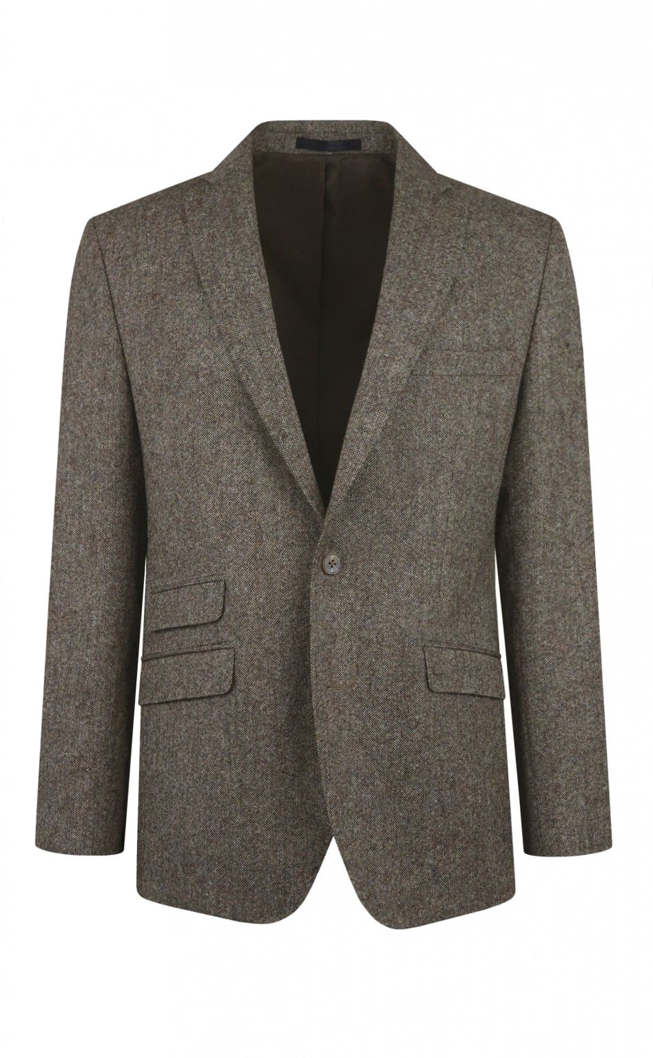 Torre | Torre Albert Brown Pure Wool Light Weight Tweed Blazer - MENSWEARR