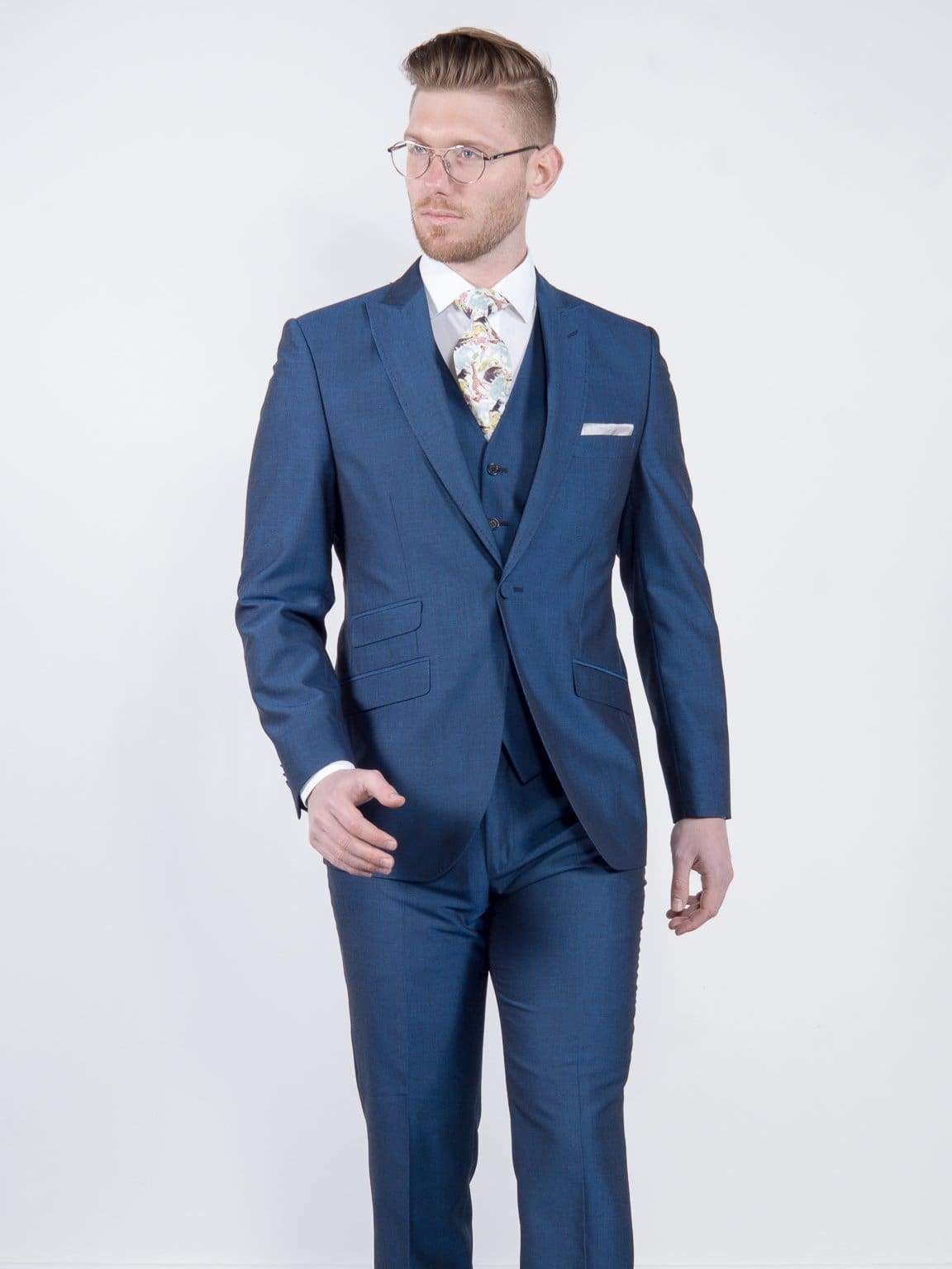 Torre | Torre Royal Blue Mohair Jacket - MENSWEARR