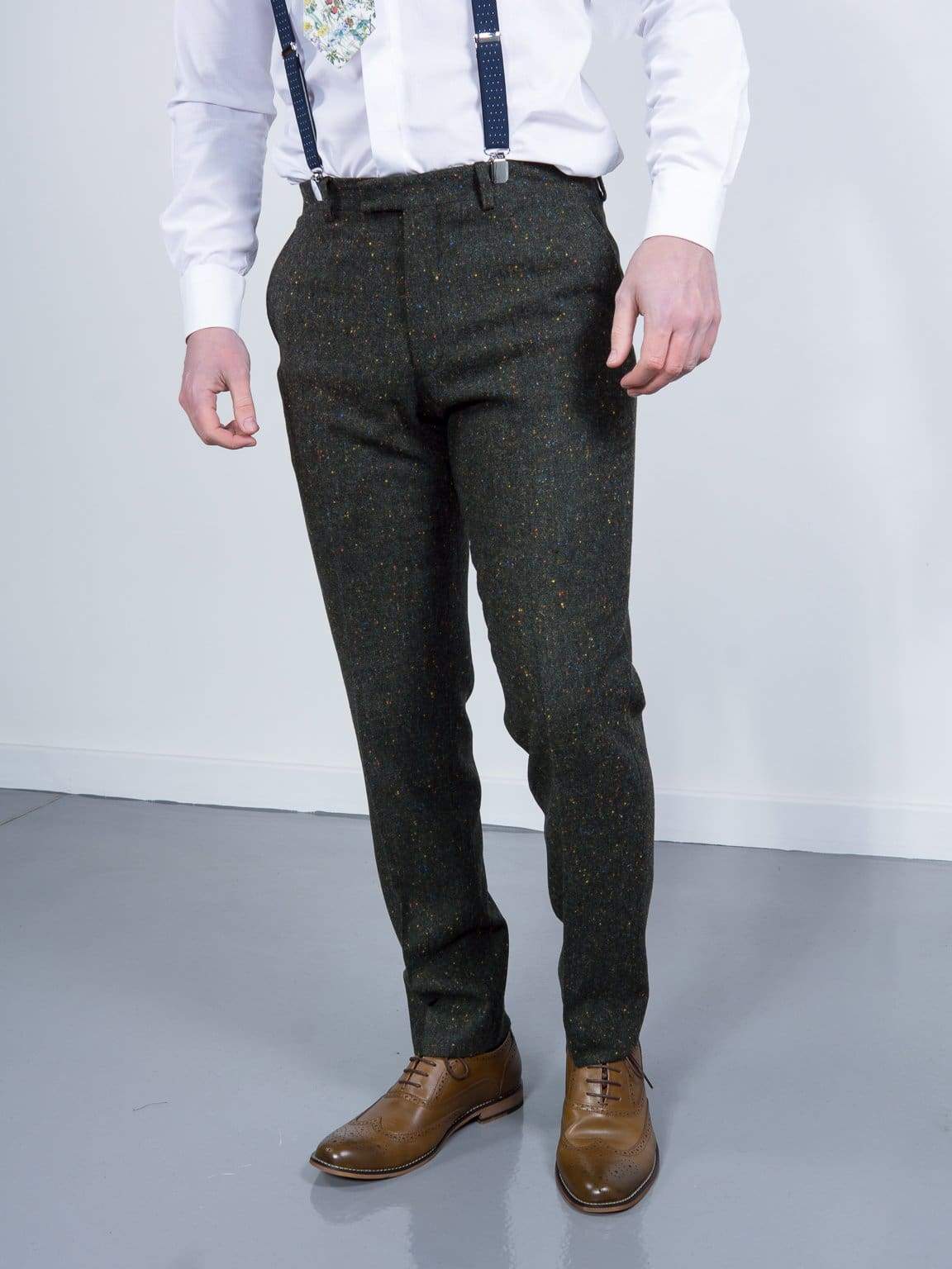 Bronze Brown Donegal Tweed Pants | Mens | Peter Christian